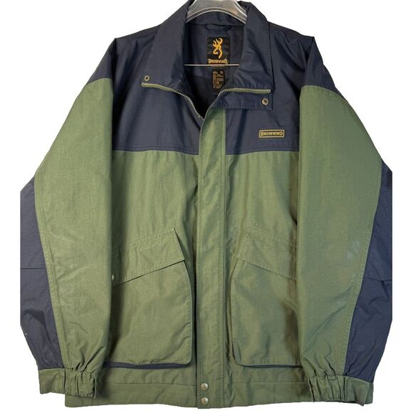 Browning Field Lined Hunting Jacket Green XXL Shooting Game Chore Coat VTG - Picture 1 of 16